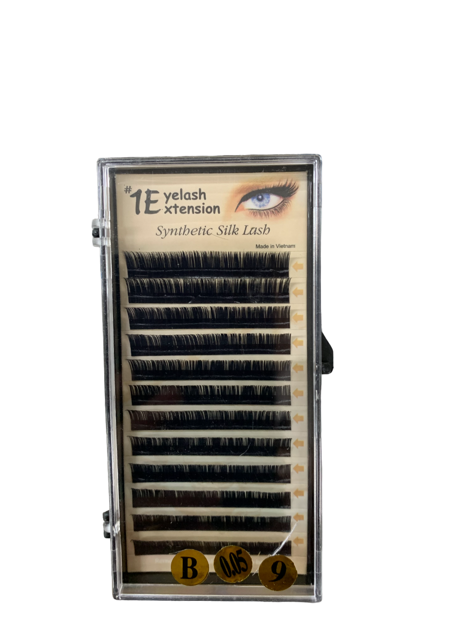 1E Eyelash Extension Synthetic Silk Lash B-0.05-09